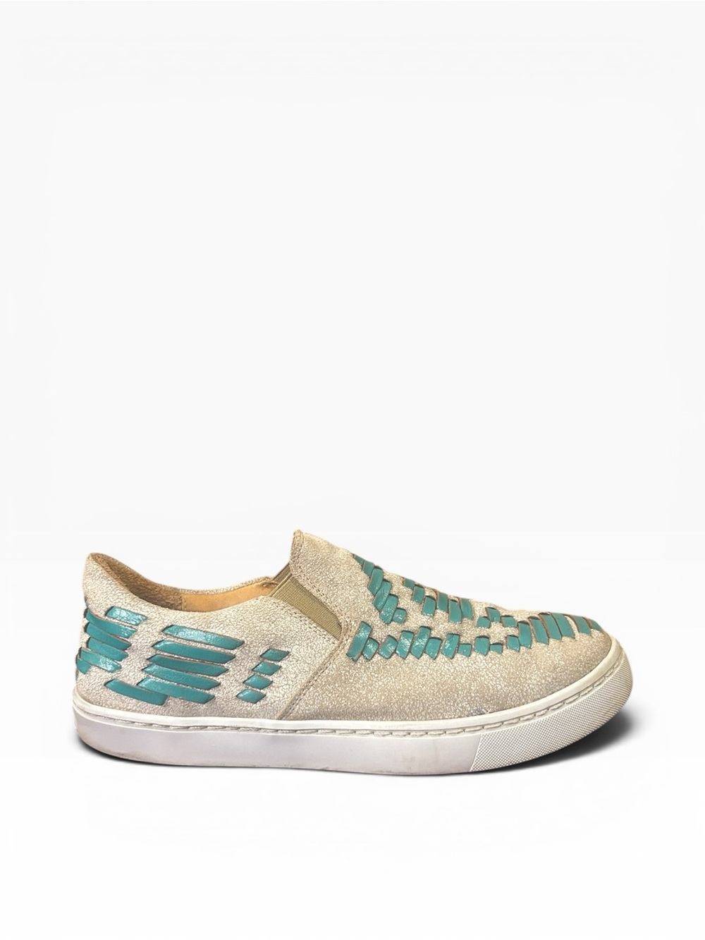 Agave Sky Dakota Leather Slip-On Sneakers Turquoise Women’s Size 11 - Picture 8 of 13